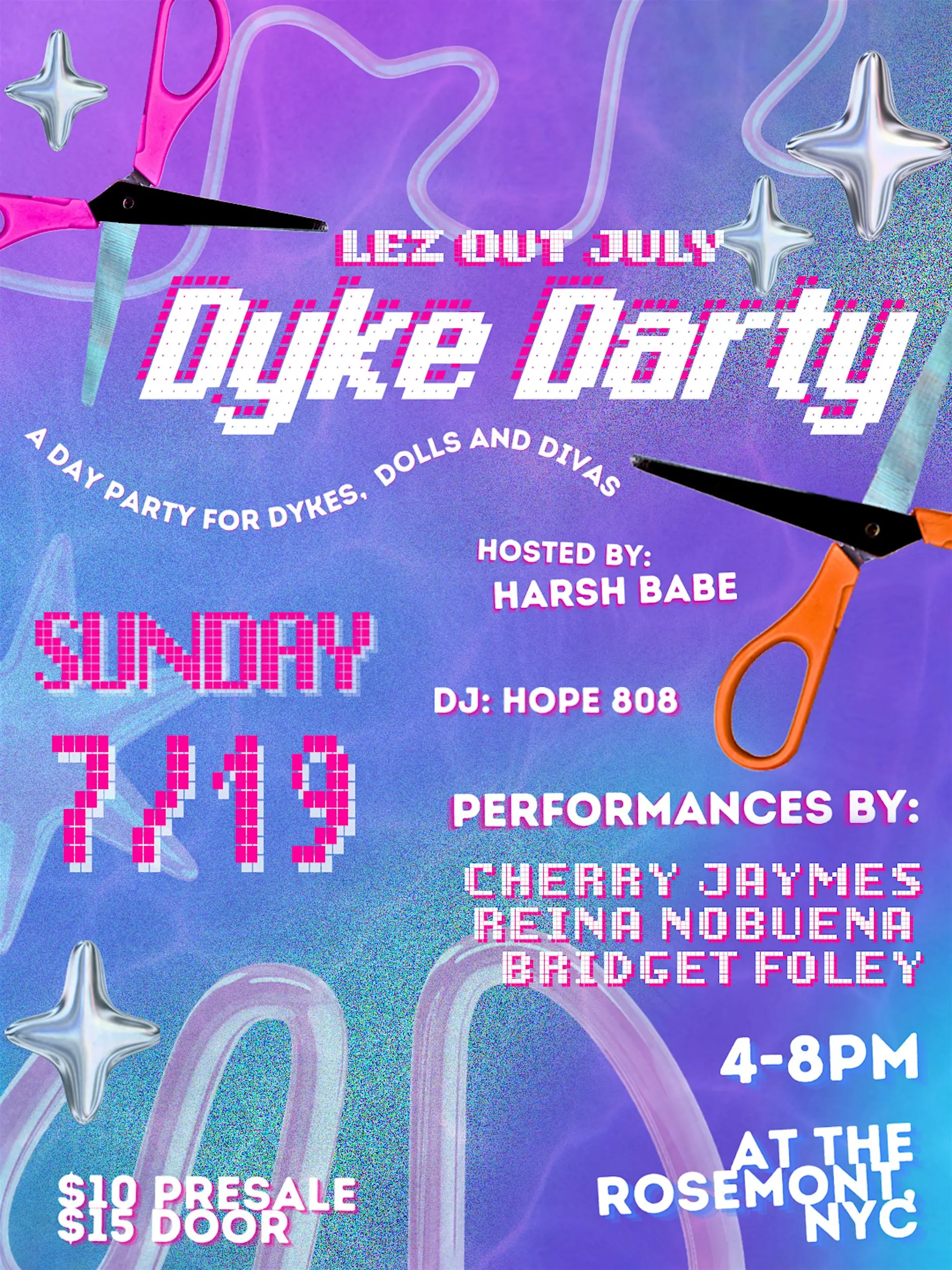 Dyke Darty: Lez Out July 2026